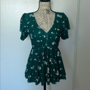 Green Floral Bloomchic Swimsuit Top